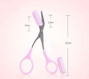 Beauty tools eyebrow scissors with eyebrow comb